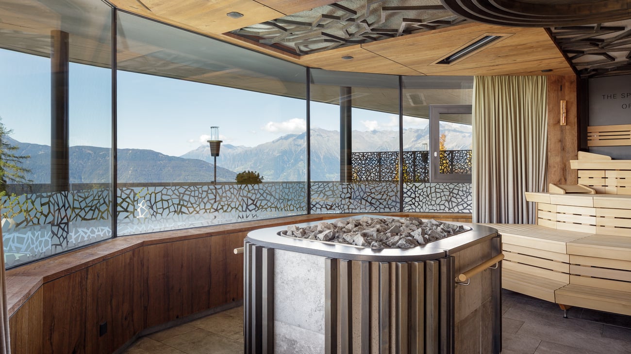 Panorama Sauna im Spa Hotel Südtirol