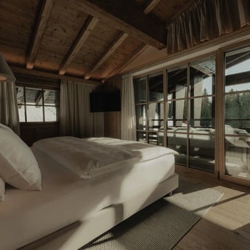 3 chalet, 2 loft. <br> Conviviali di giorno, <br> tranquilli di sera.